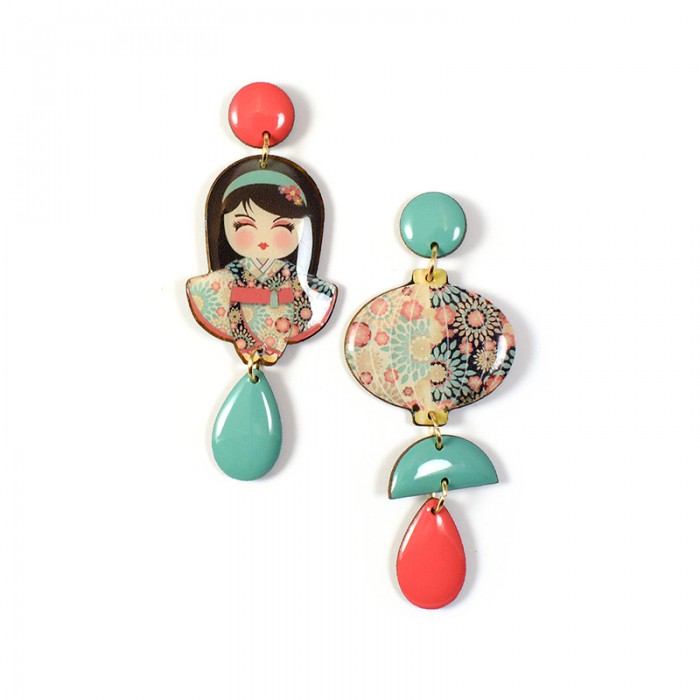 ORECCHINI KOKESHI E LANTERNA OR-EJ-KO-005