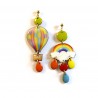 ORECCHINI MONGOLFIERA E ARCOBALENO