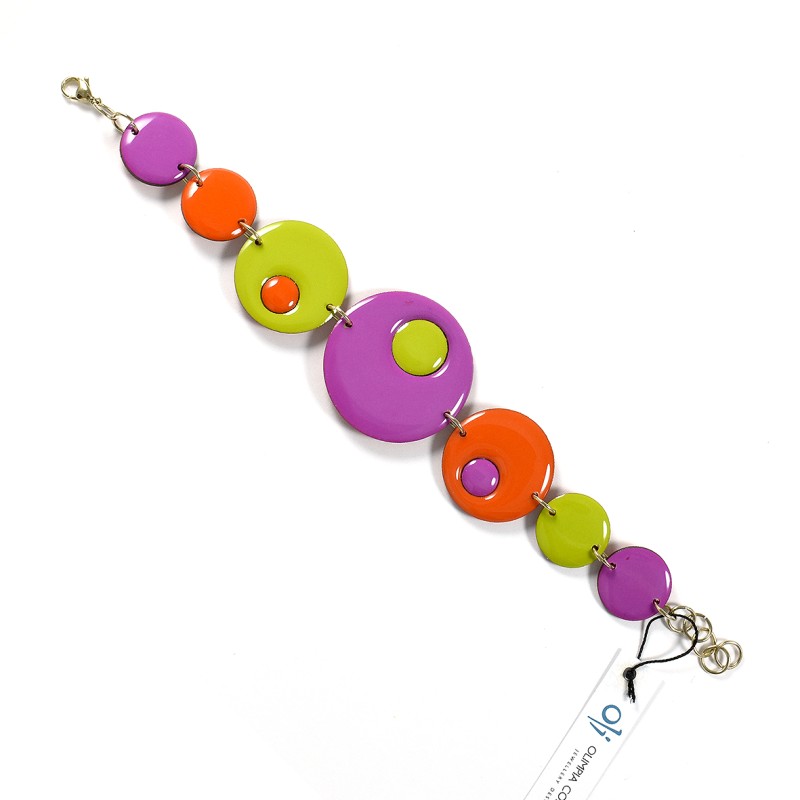 BRACCIALE VENERE - arancio-fucsia-verde