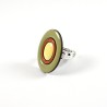 ANELLO OVALE salvia-arancio-giallocrema