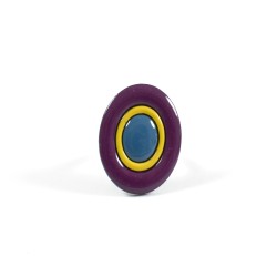 ANELLO OVALE porpora-giallo-ottanio