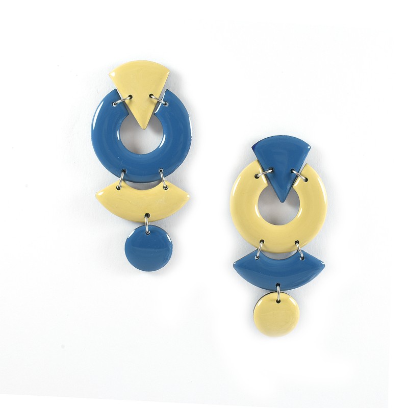 ORECCHINI CORINNA - ottanio-beige