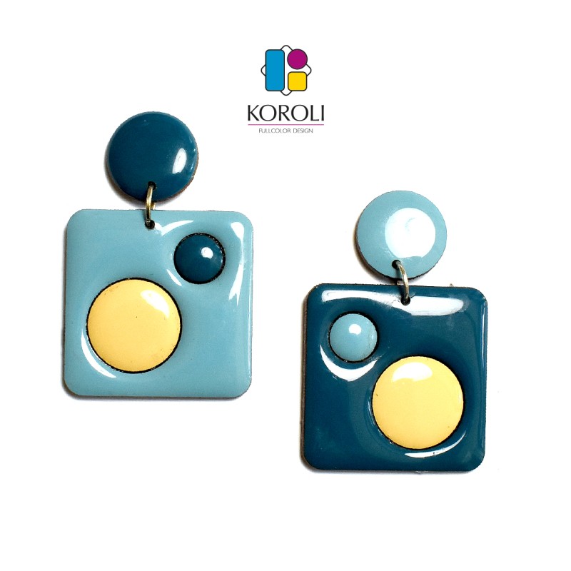 orecchini SERAFINE polvere-ottanio-beige