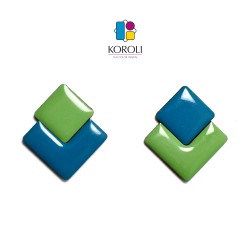 ORECCHINI MARTE ottanio-verde