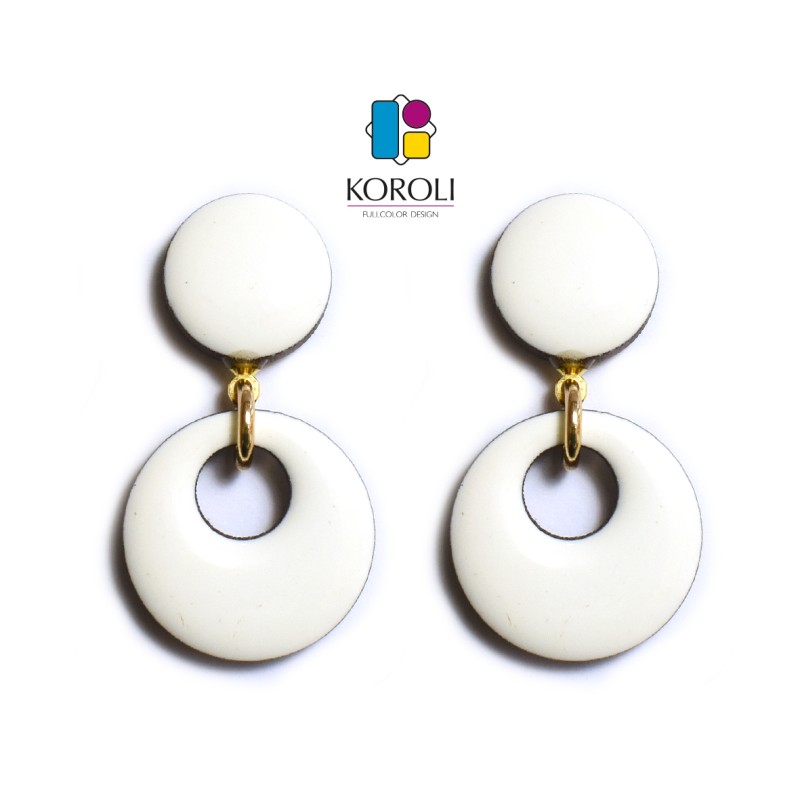 ORECCHINI HOLE - bianco