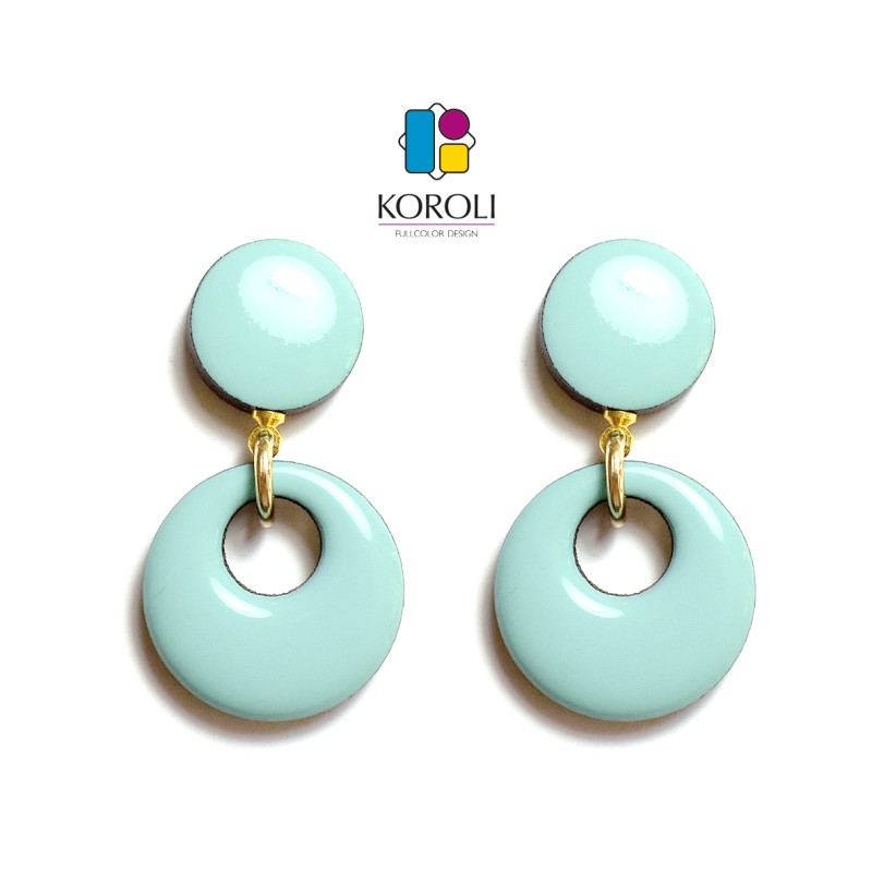 ORECCHINI HOLE - celeste