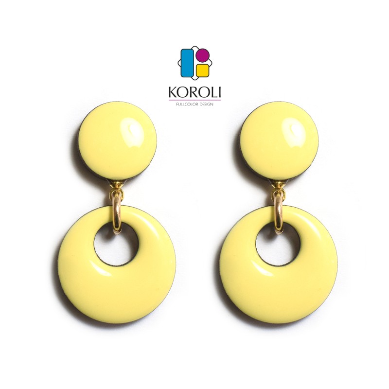 ORECCHINI HOLE - giallo pastello