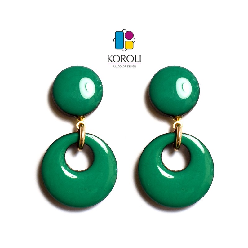 ORECCHINI HOLE - verde malachite