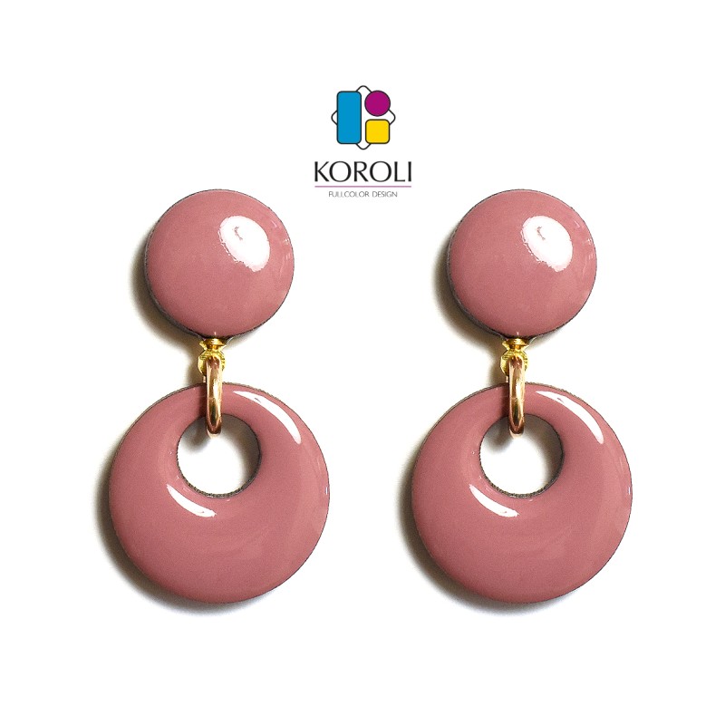 ORECCHINI HOLE - Rosa antico