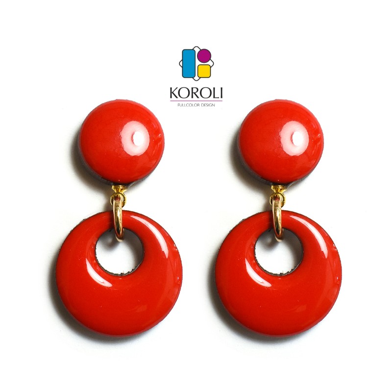 ORECCHINI HOLE - Rosso