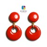 ORECCHINI HOLE - Rosso