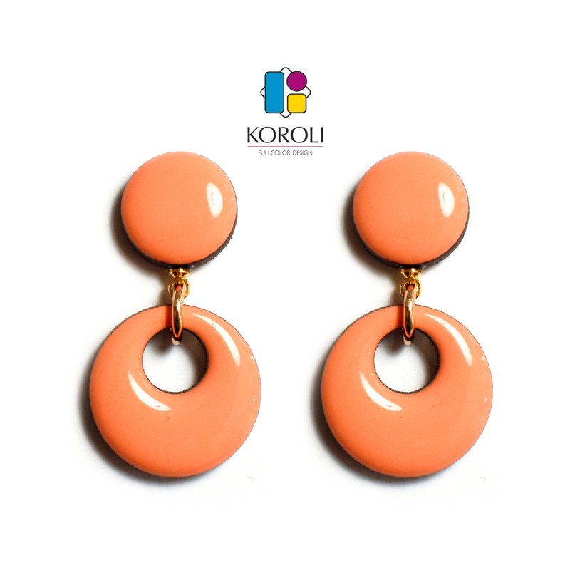 ORECCHINI HOLE - Salmone