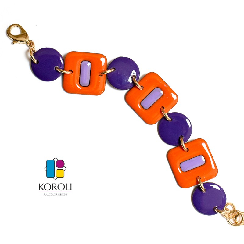 BRACCIALE SELENE - arancio, lilla, viola