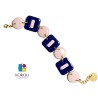 BRACCIALE SELENE - blu notte, rosa cipria