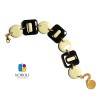 BRACCIALE SELENE - nero, sabbia chiaro