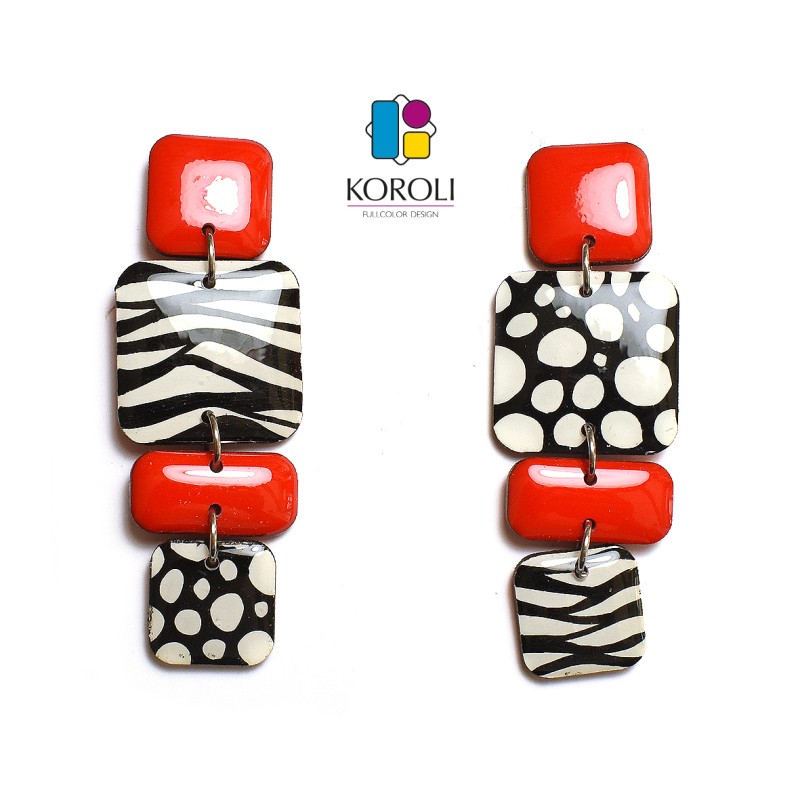 ORECCHINI TOTEM - Fantasia ZEBRA-POIS