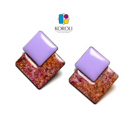 ORECCHINI MARTE - Fantasia POLLOK LILLA