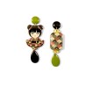 ORECCHINI KOKESHI E LANTERNA verde nero e rosso