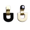 ORECCHINO DELTA - NERO E AVORIO