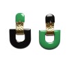 ORECCHINO DELTA - NERO E VERDE